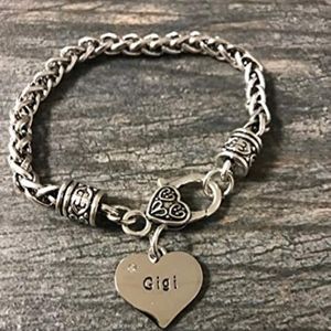 Handmade Gigi Heart Charm Bracelet, Gigi Jewelry